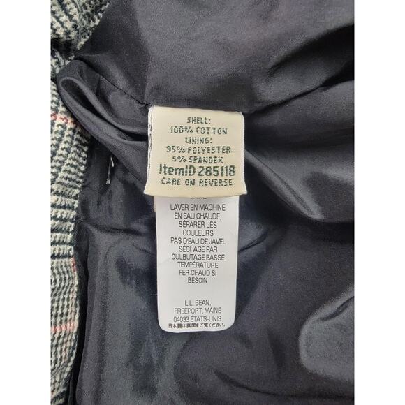 LL Bean Pants Womens 14 Plaid Classic Fit Lined Straight Leg Work Office - Picture 6 of 16